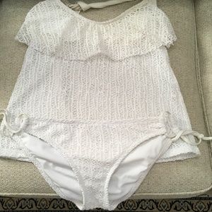 White lace swimsuit